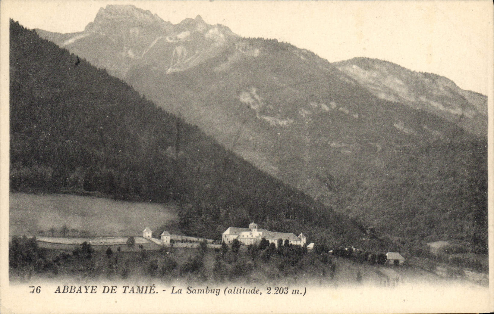 VINTAGE POSTCARD Abbey De Tamie Sambuy