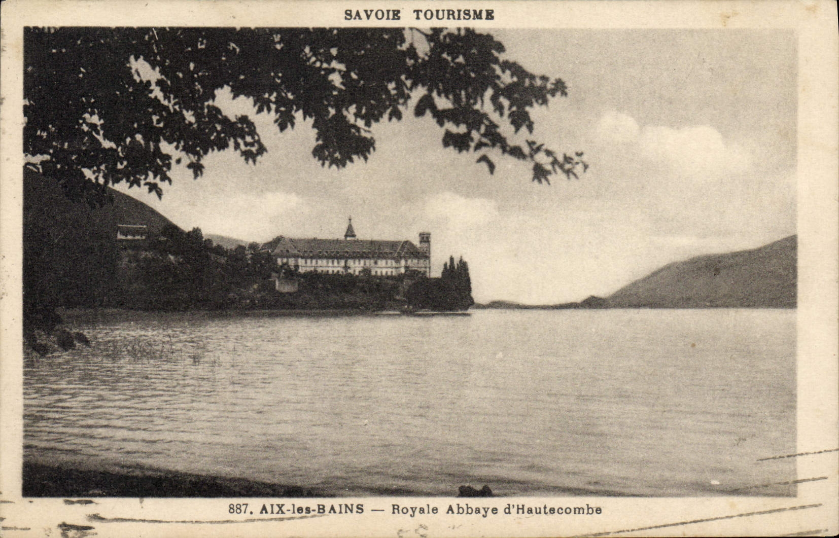 VINTAGE POSTCARD Aix les Bains Rouyale Abbey of Hautecombe
