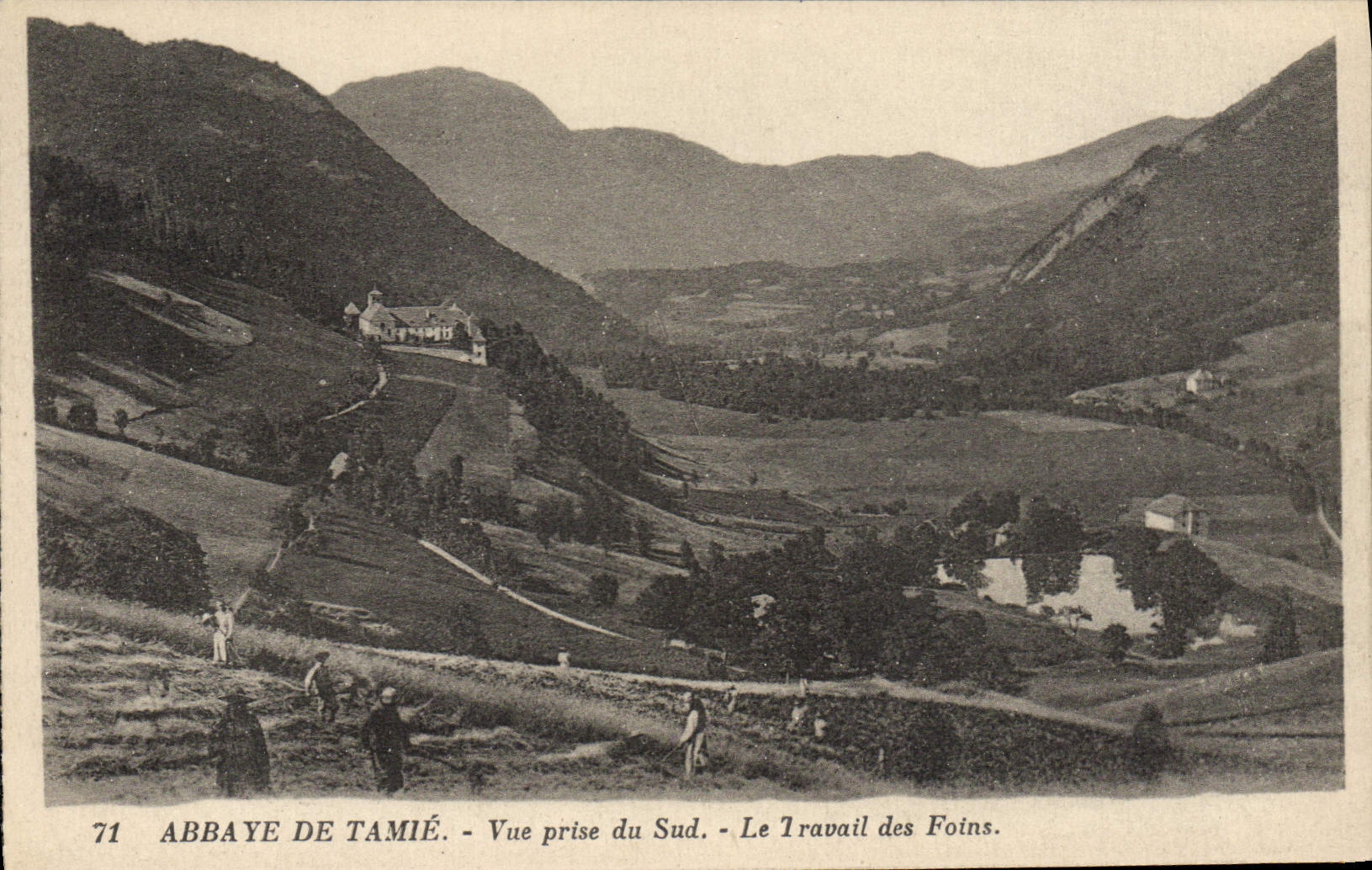 VINTAGE POSTCARD Abbey De Tamie Seen from of the South the work of the Hays