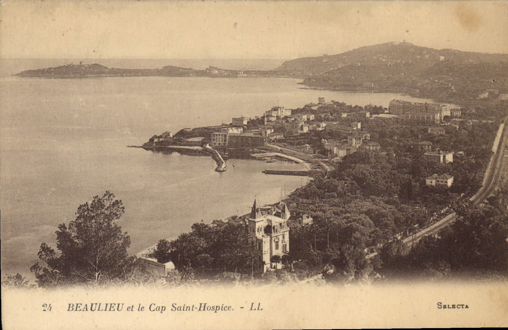 VINTAGE POSTCARD Beauileu and the Holy Cape Old people's home