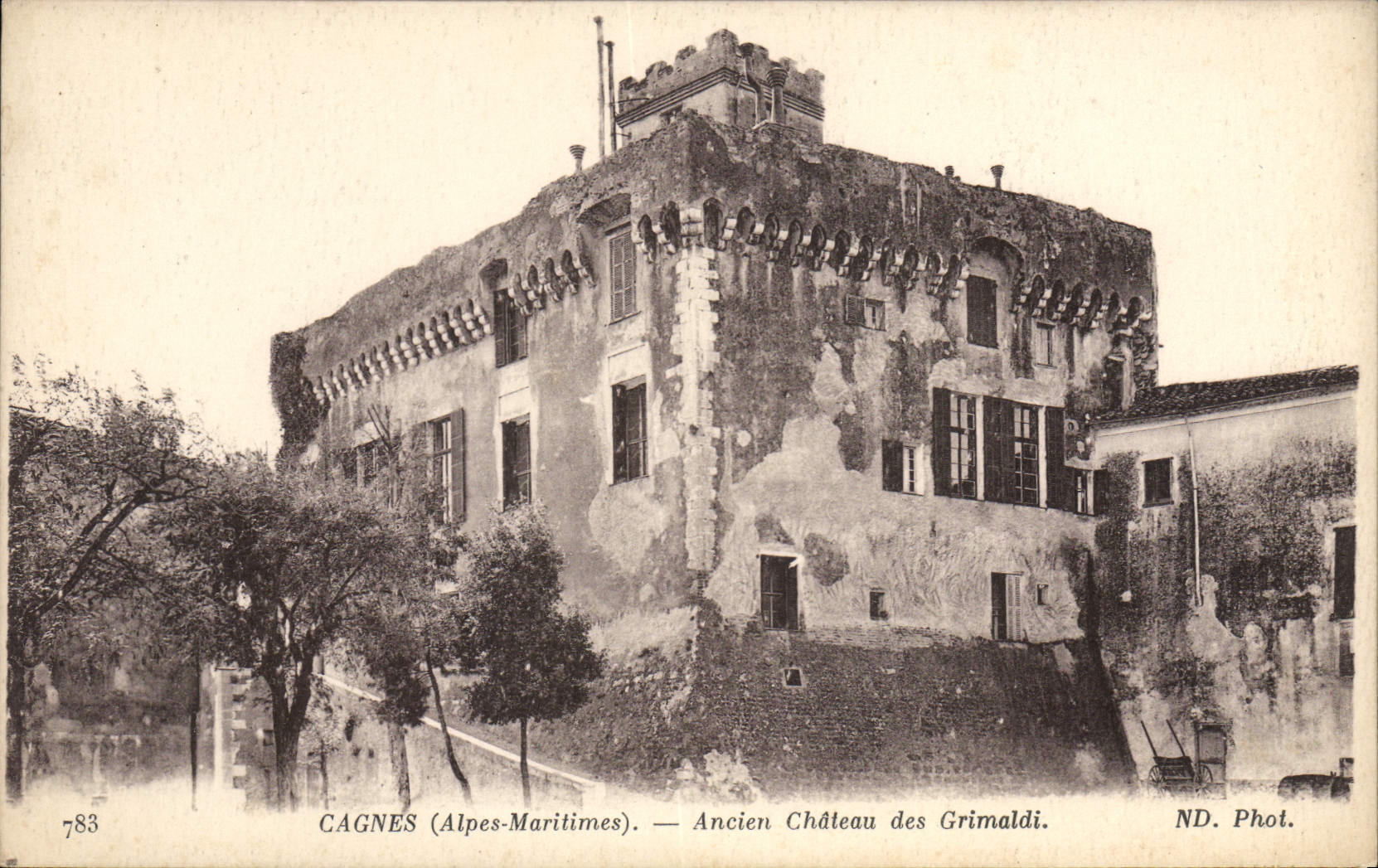 VINTAGE POSTCARD Cagnes Old Castle of Grimaldi