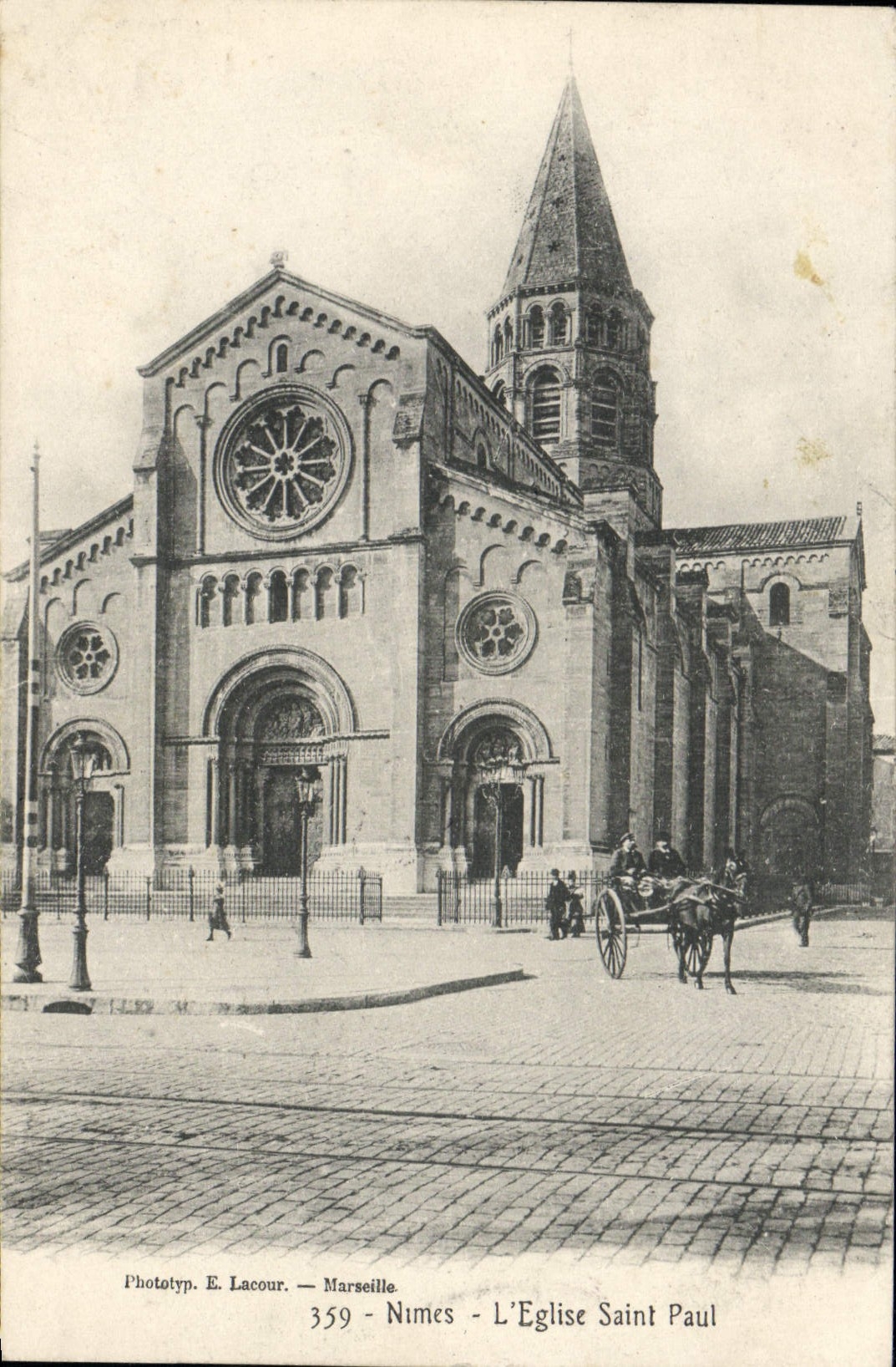 VINTAGE POSTCARD Nimes the Saint Paul Church