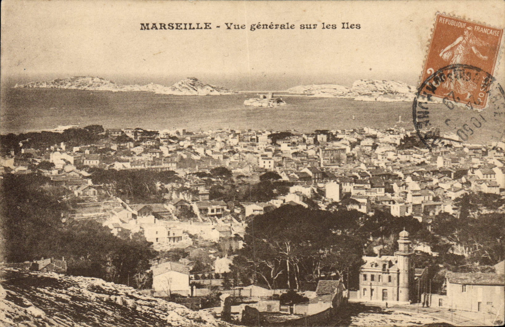 CPA Marseille Vue Generale Sur les Iles
