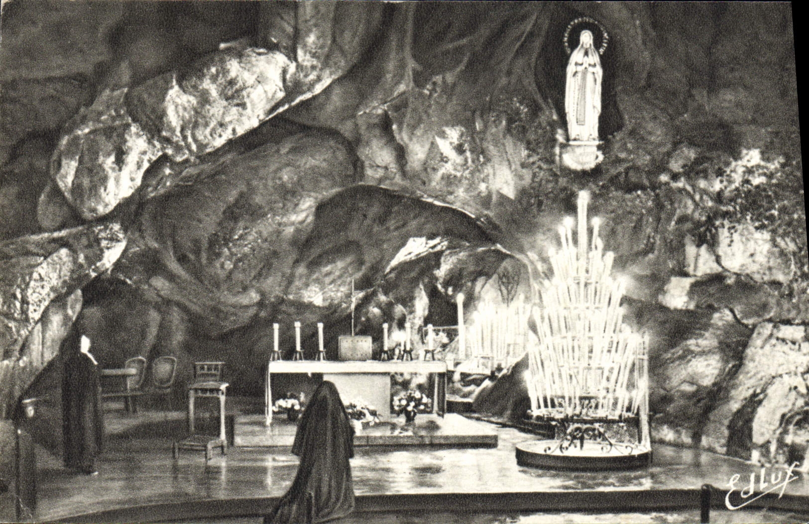 POSTAL MODERNA pesado la cueva milagrosa de la noche