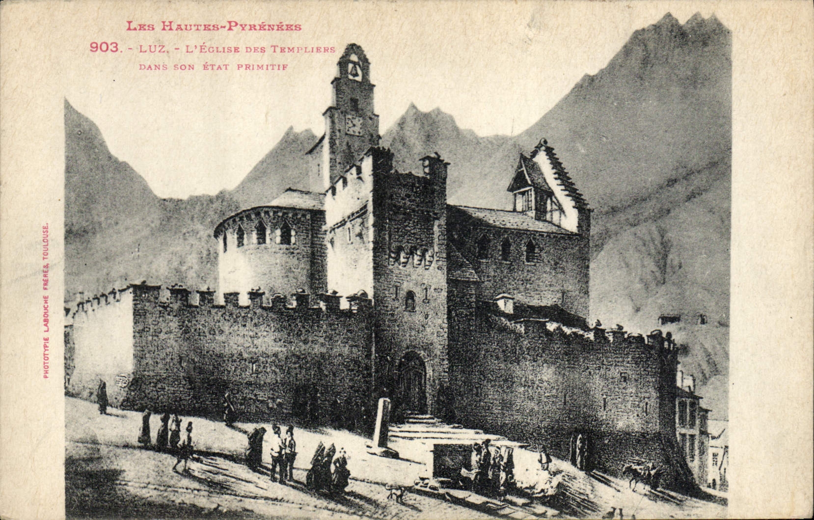 CPA Luz L'Eglise Des Templiers Dans son Etat Primitif