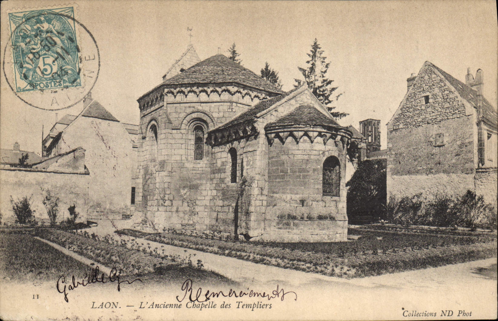VINTAGE POSTCARD Laon the Old Vault of Templiers