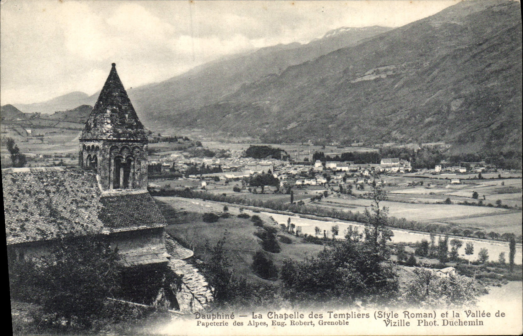 POSTAL Dauphine de la VENDIMIA La Chapelle de Templiers y del valle de Vizille