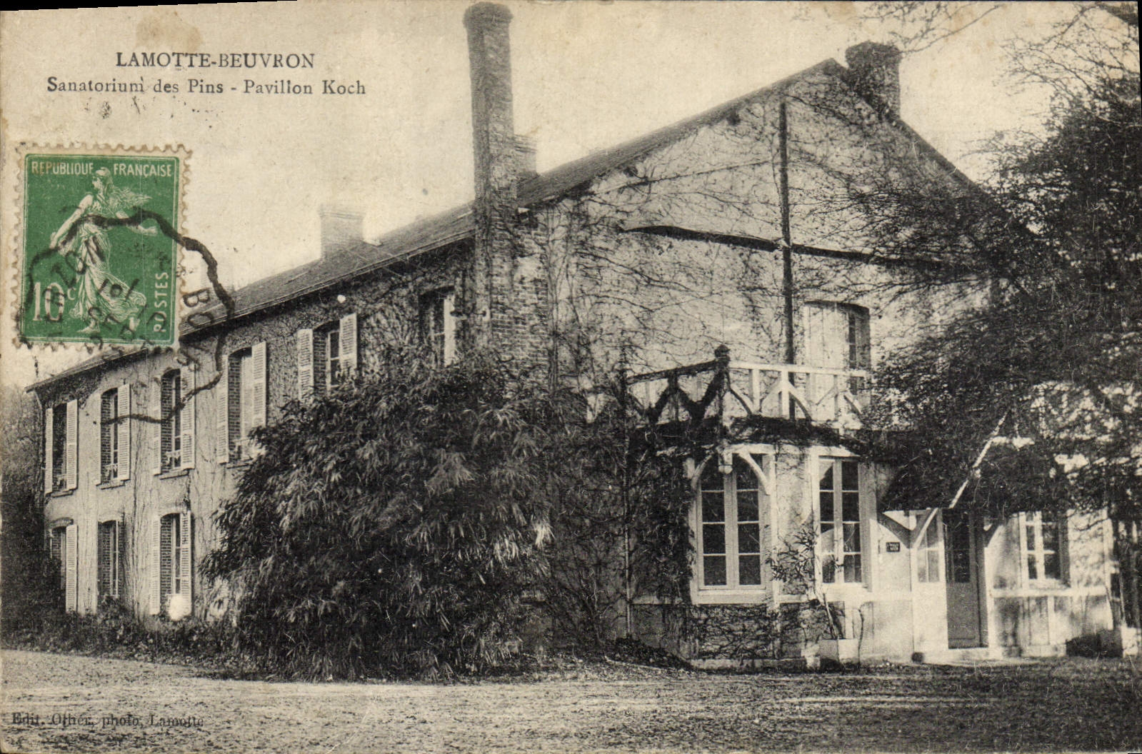 VINTAGE POSTCARD Lamotte Beuvron Sanatorium of the Pines Koch House