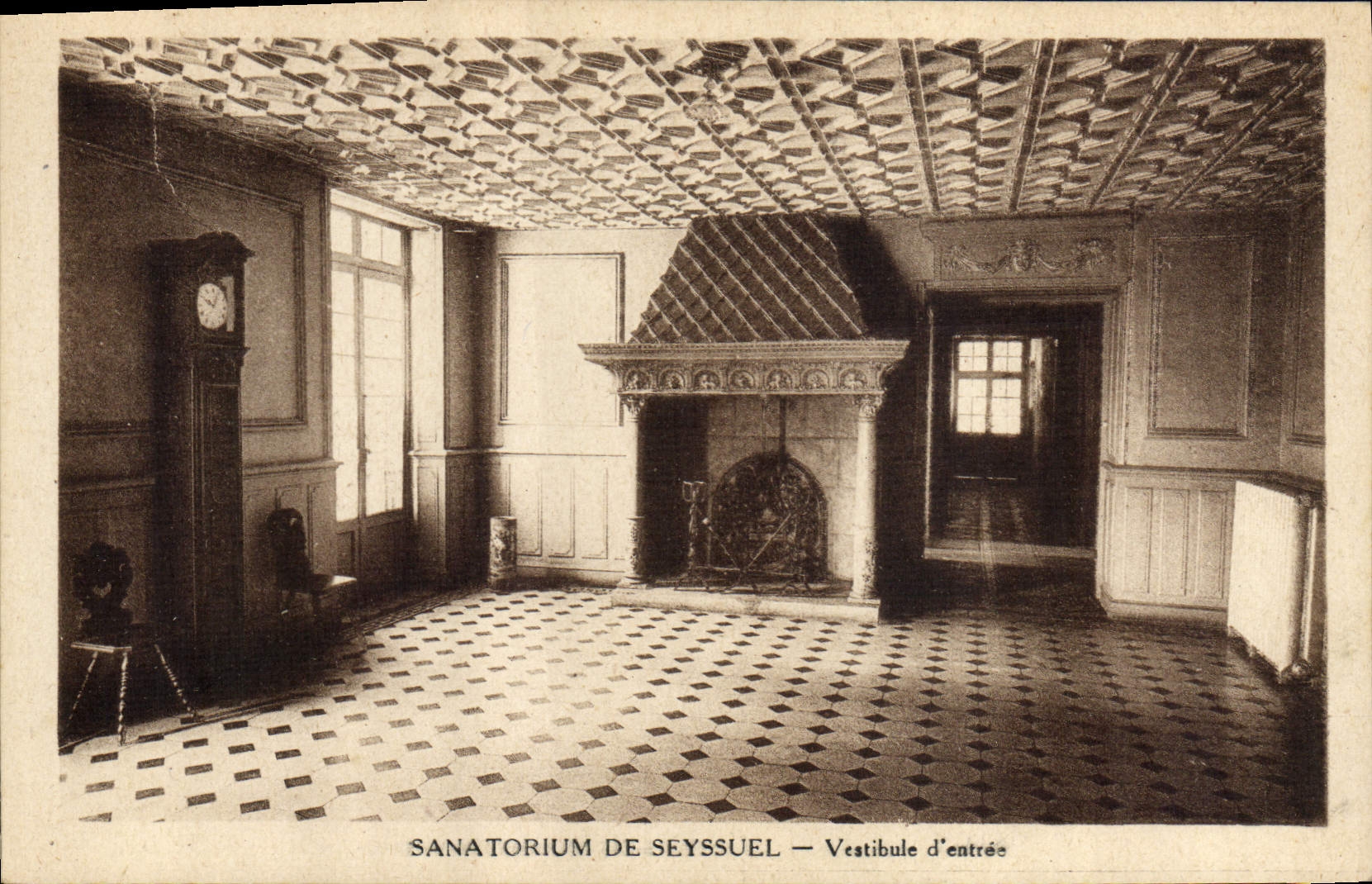 CPA Sanatorium De Seyssuel Vestibule d'entree