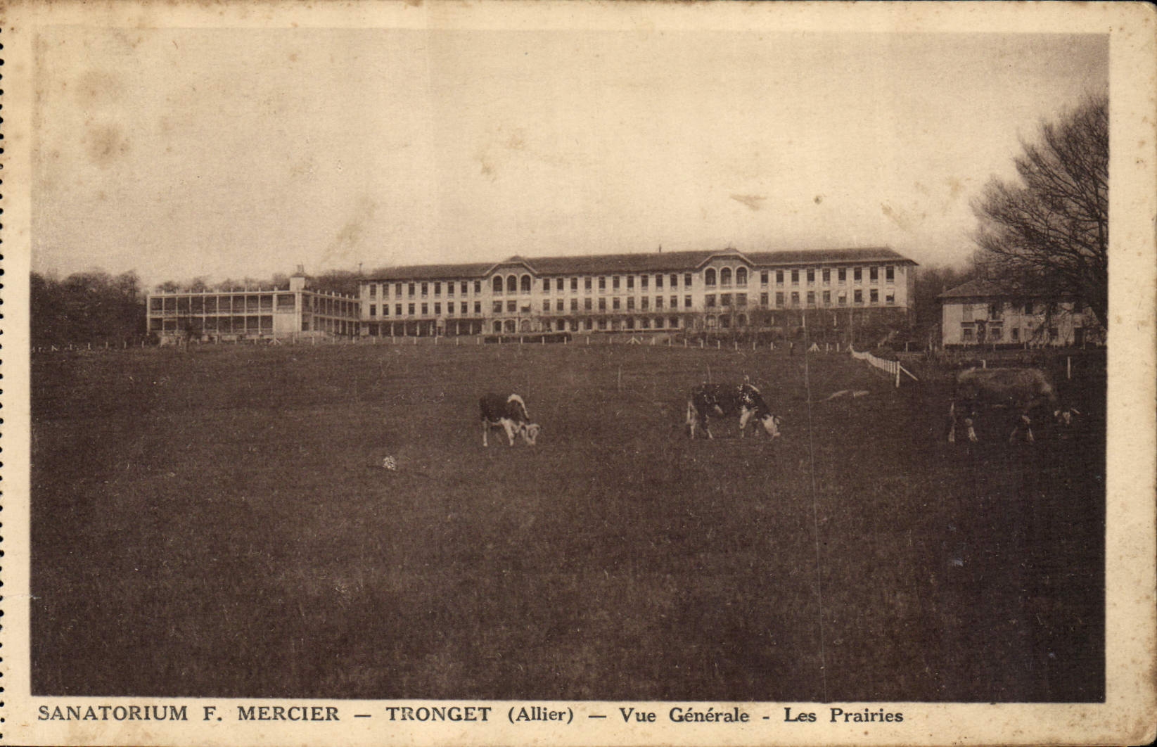 VINTAGE POSTCARD Sanatorium Tronget Draper View Meadows