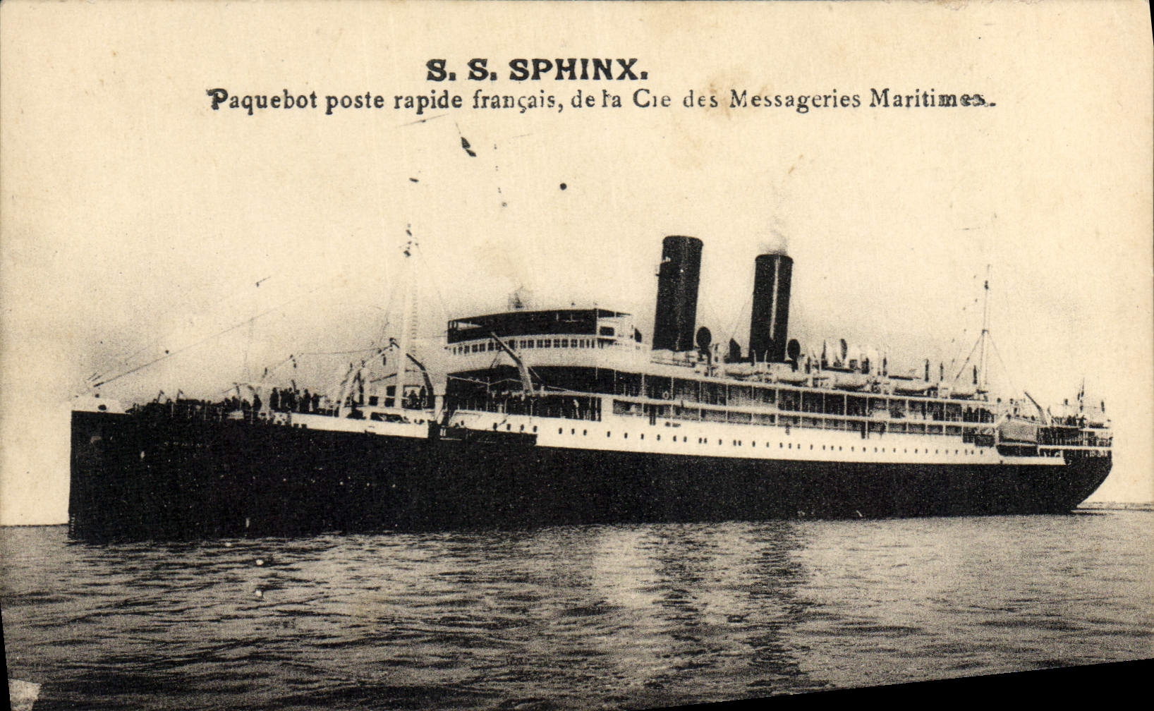 CPA Bateau SS Sphinx Paquebot poste rapide francais de la Cie des Messageries Maritimes