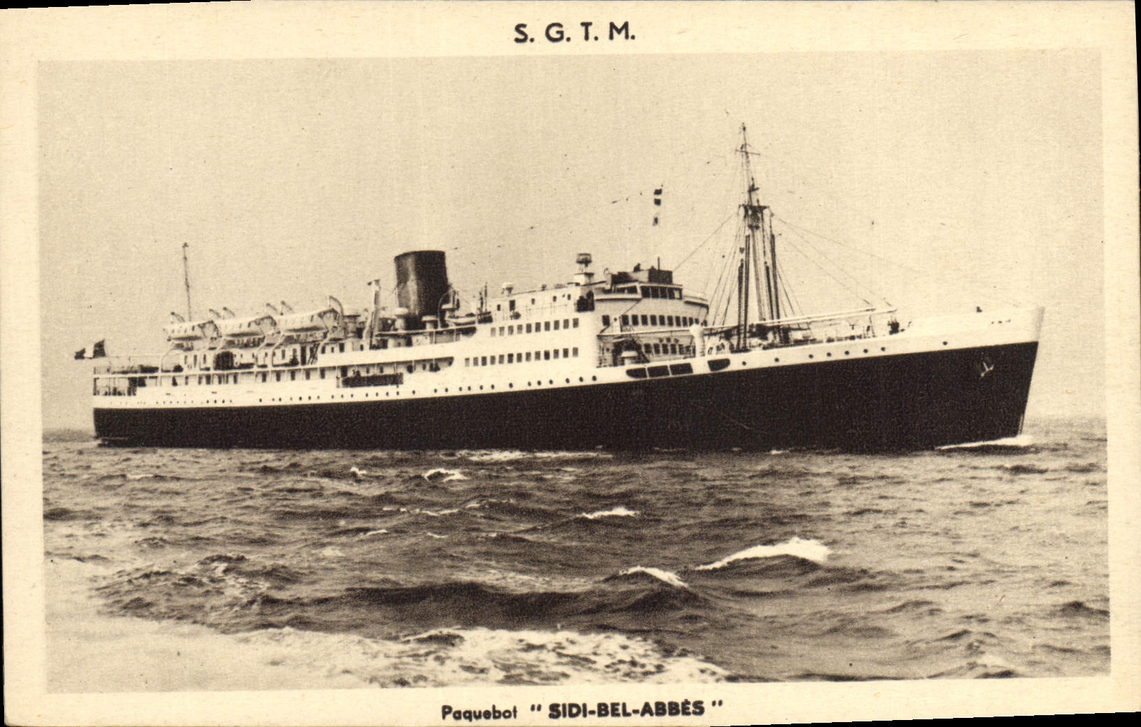 CPA Bateau SGTM Paquebot Sidi Bel Abbes