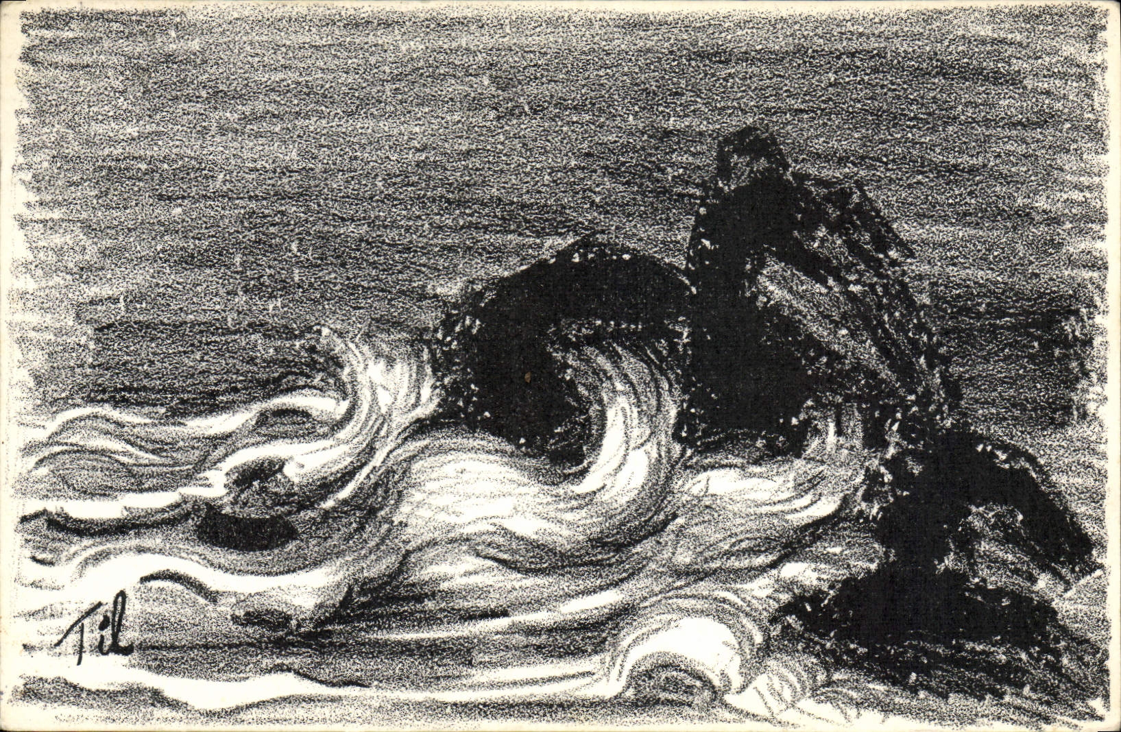 VINTAGE POSTCARD Fantasy Illustrator Til Sea dechainee