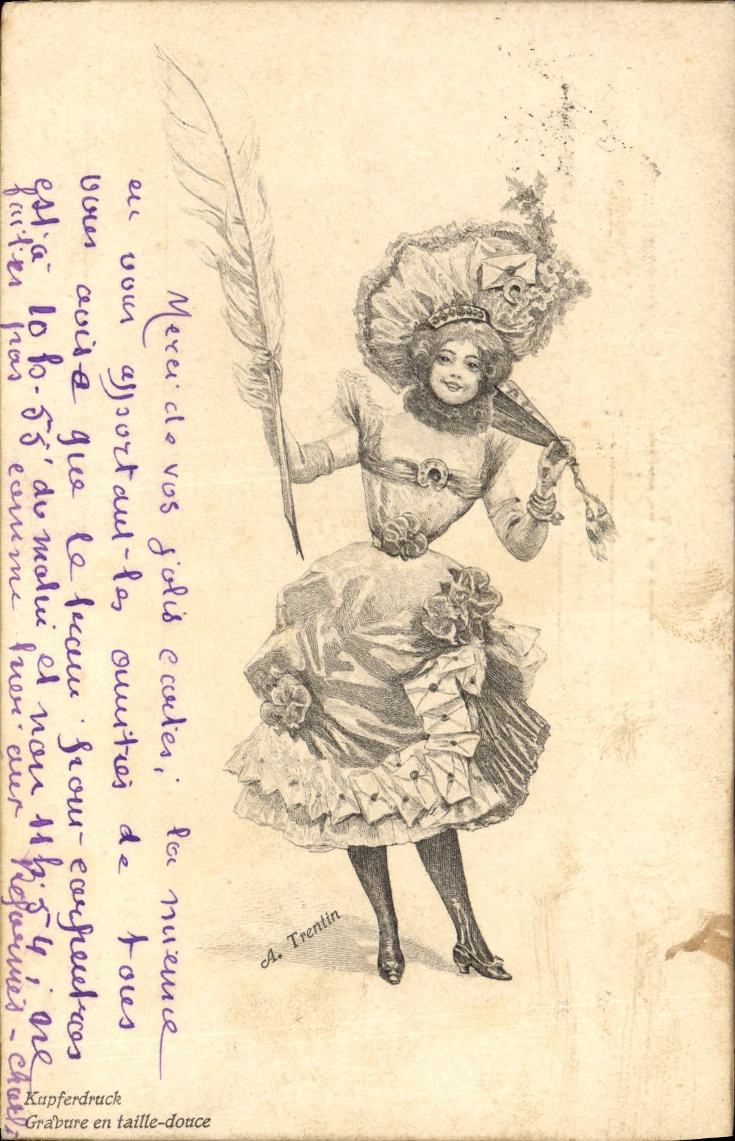 VINTAGE POSTCARD Fantaisie Illustrator has Trentin