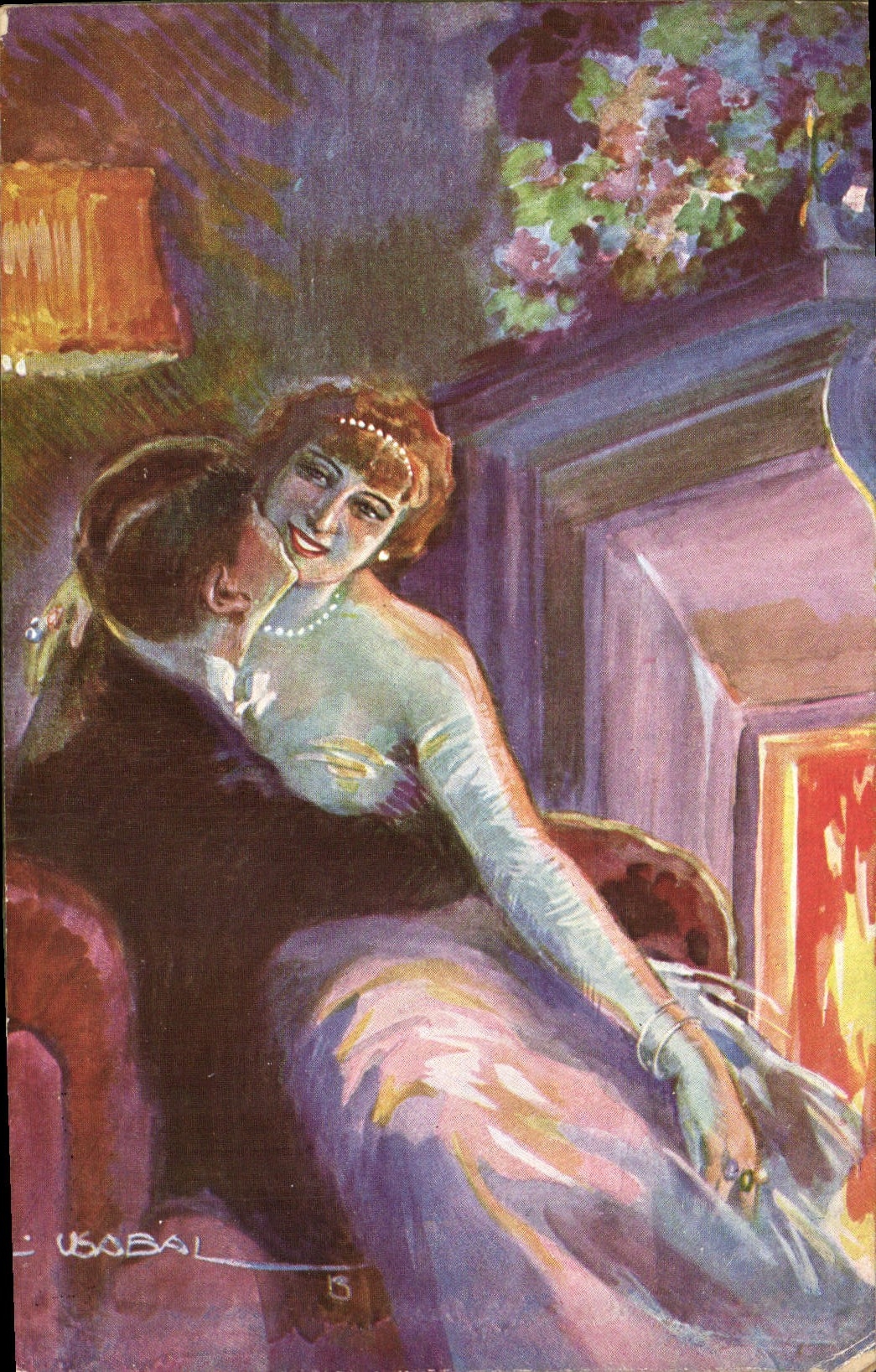 CPA Fantaisie Illustrateur Femme