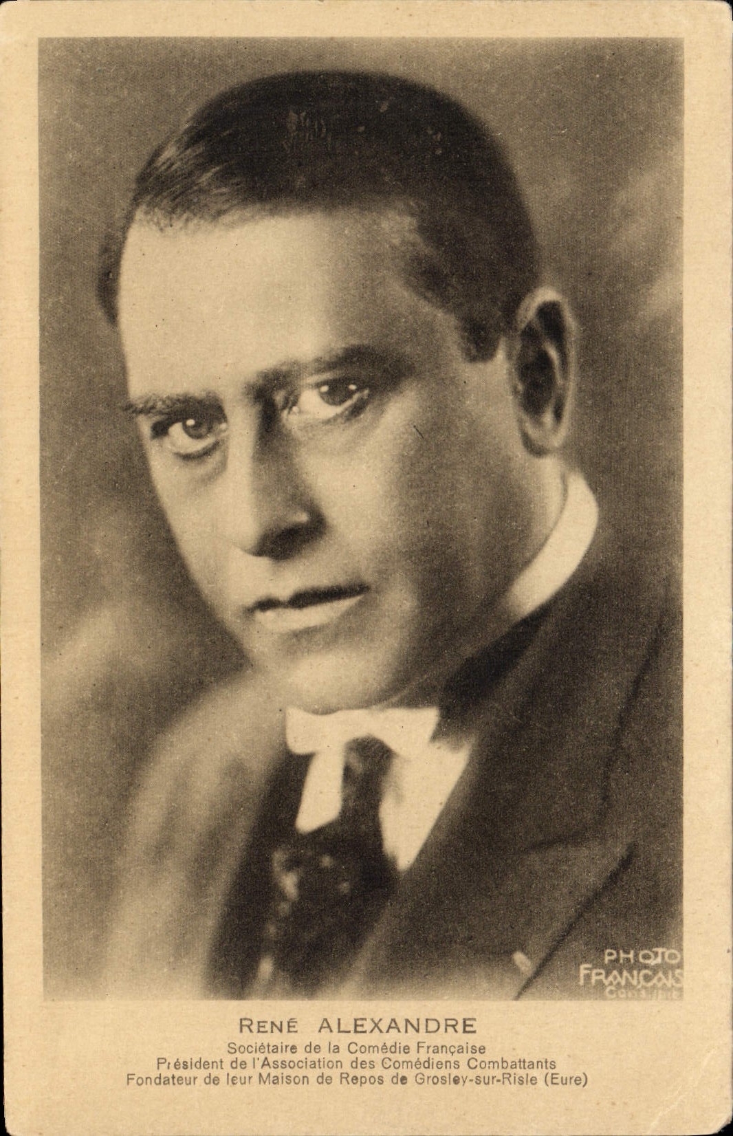 MODERN CARD Cinema Rene Alexandre Societaire of the French Comedy