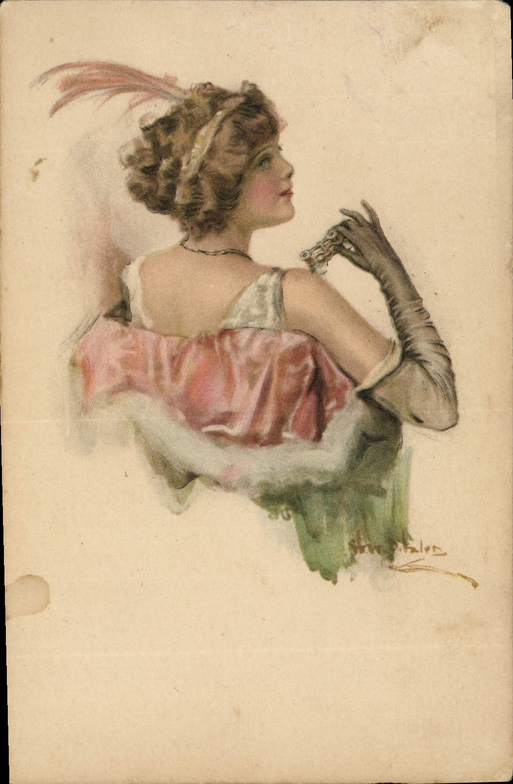 CPA Fantaisie Illustrateur Femme