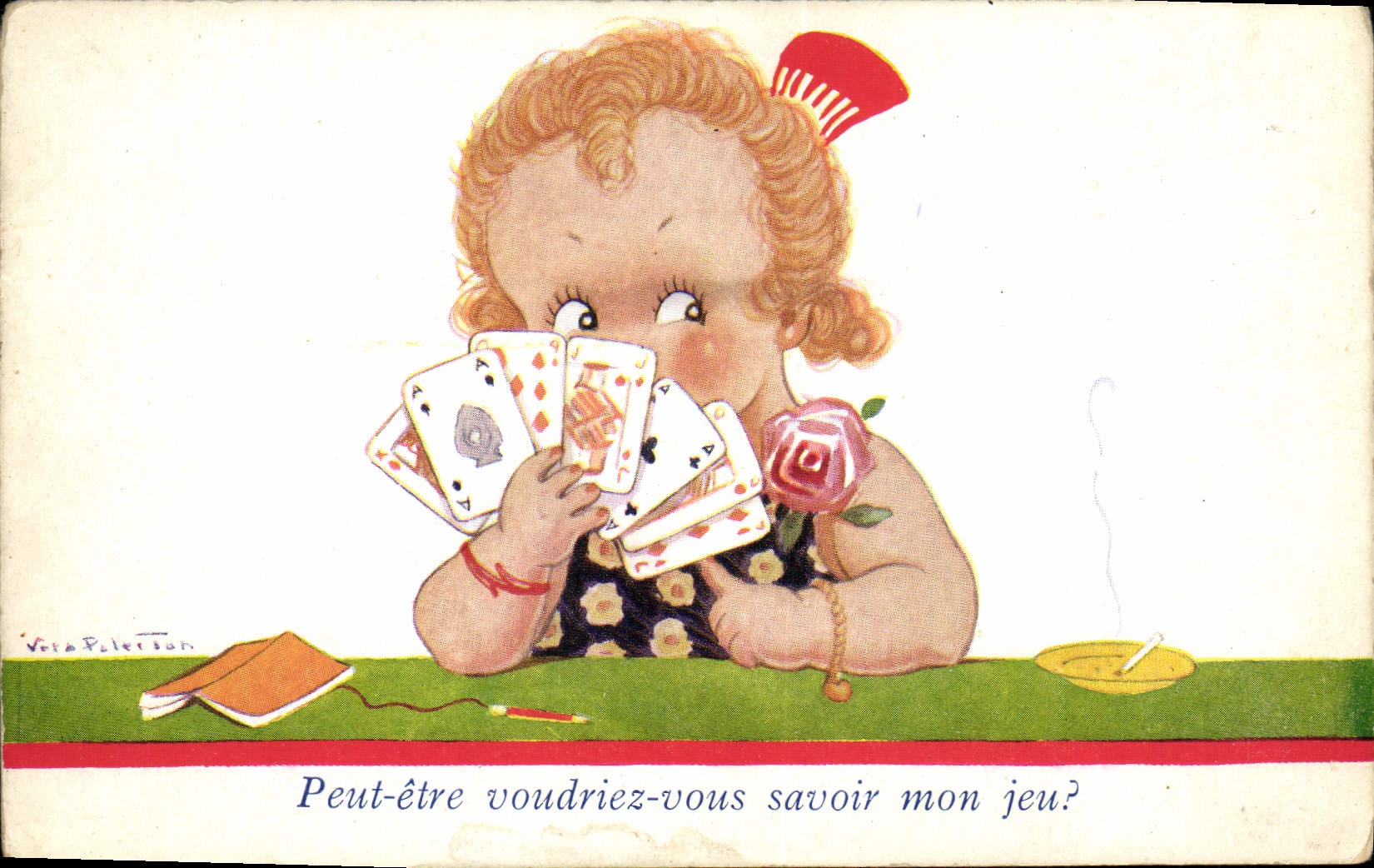 VINTAGE POSTCARD Fantasy Illustrator Child Card deck