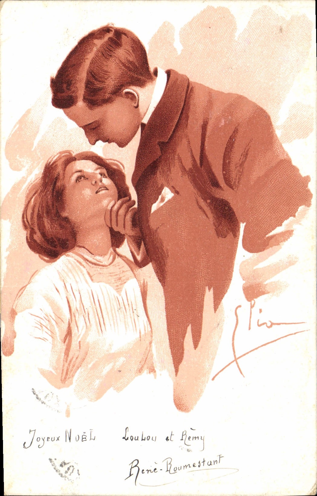 CPA Fantaisie Illustrateur Femme Joyeux Noel