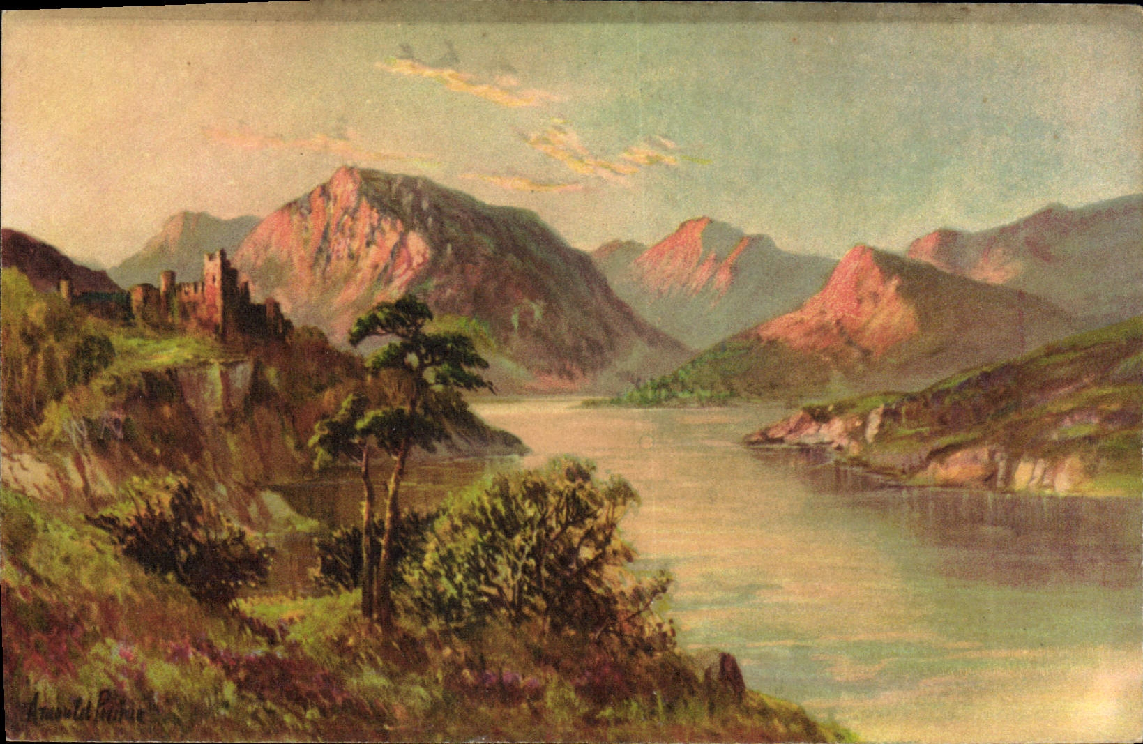 CPA Fantaisie Illustrateur Paysage 