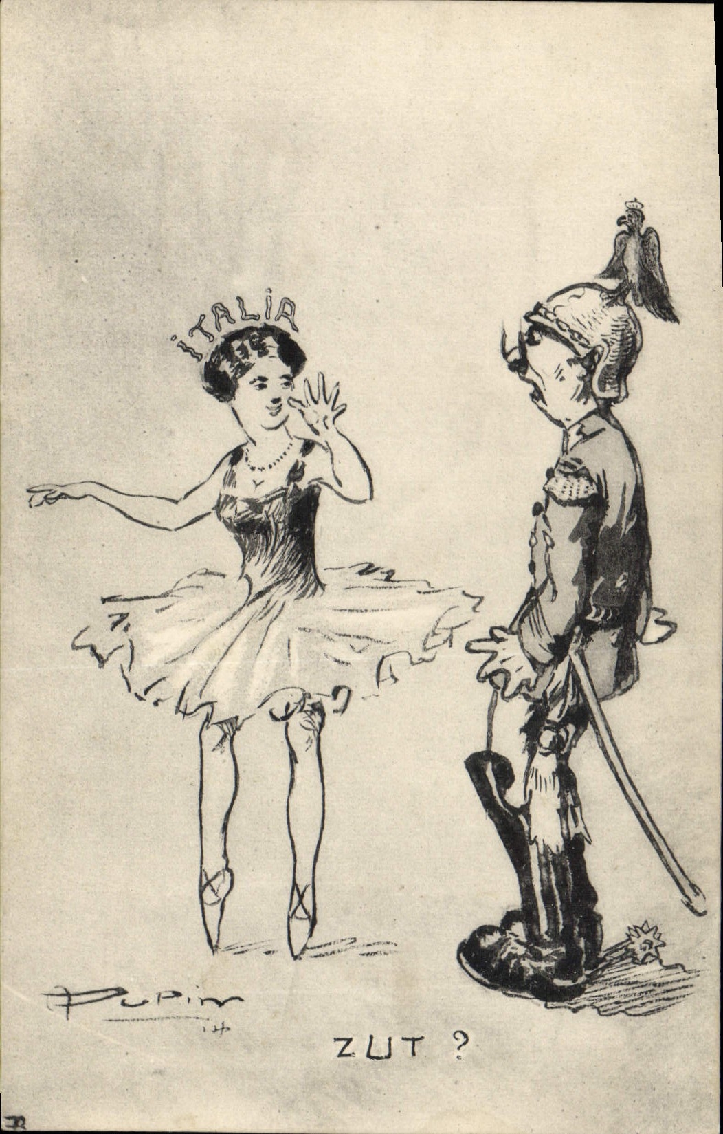 CPA Fantaisie Illustrateur Italia Soldat 