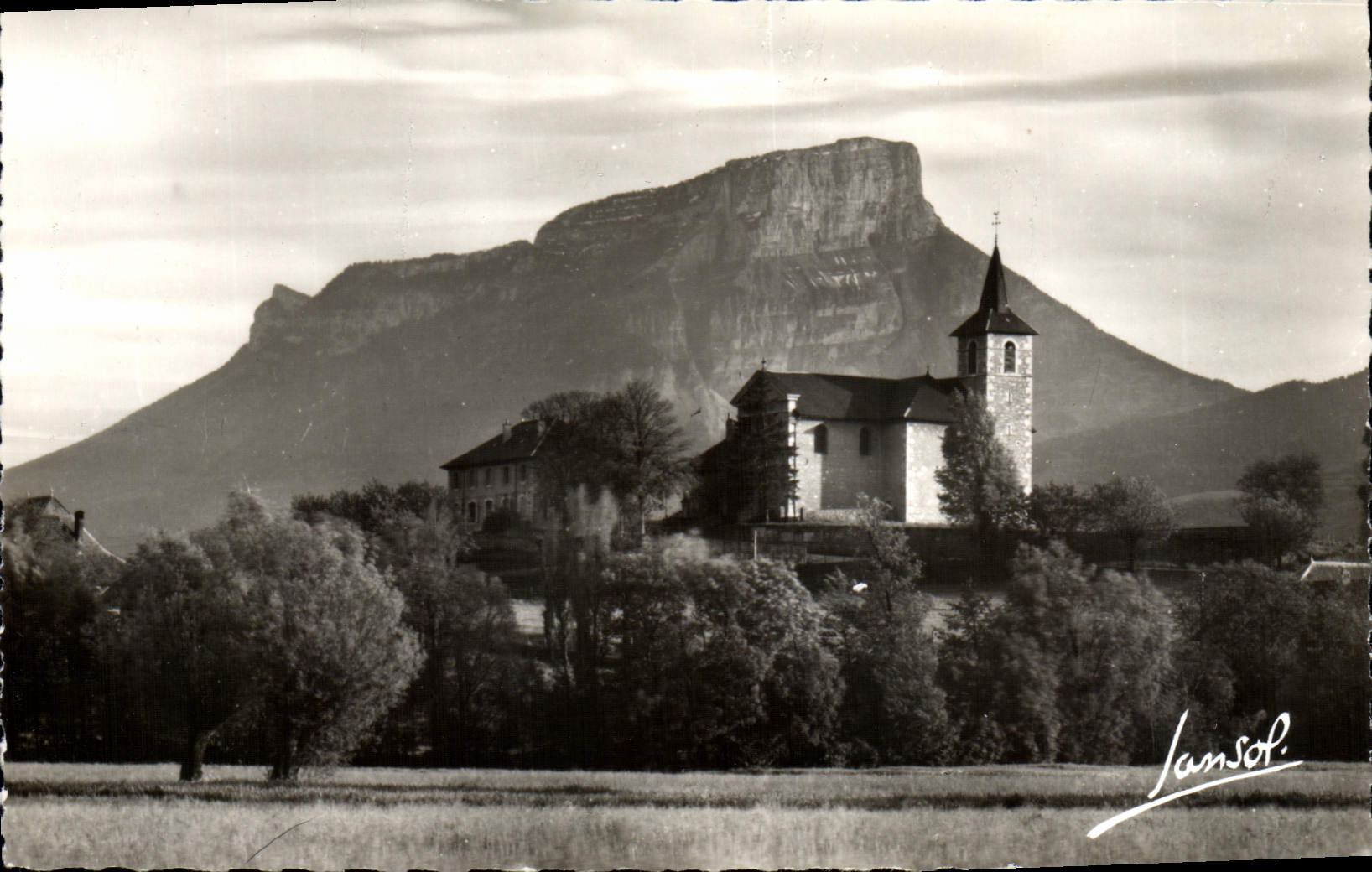 VINTAGE POSTCARD Surroundings of Chambéry DE Challes Water the Church of Ravoire and Granier