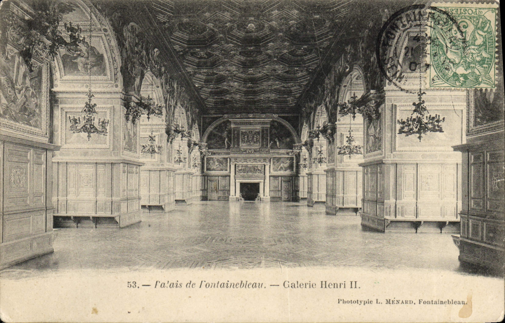 CPA Palais de Fontainebleau Galerie Henri II