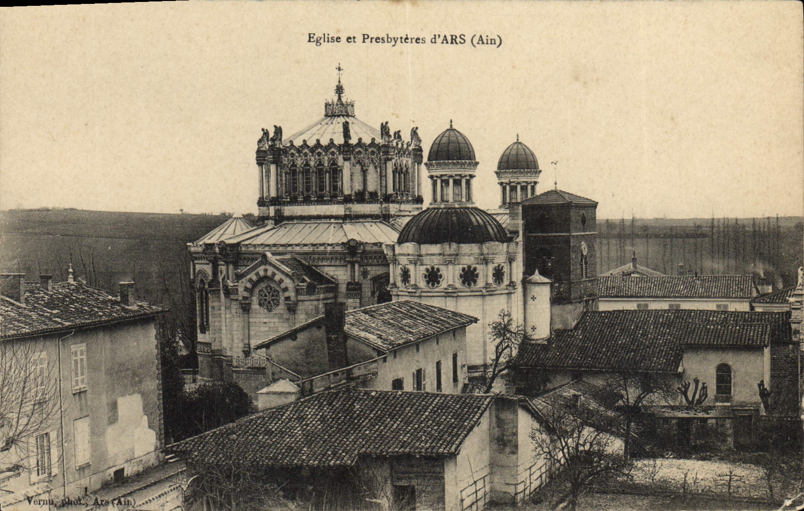 VINTAGE POSTCARD Church and Presbyteries of Ars