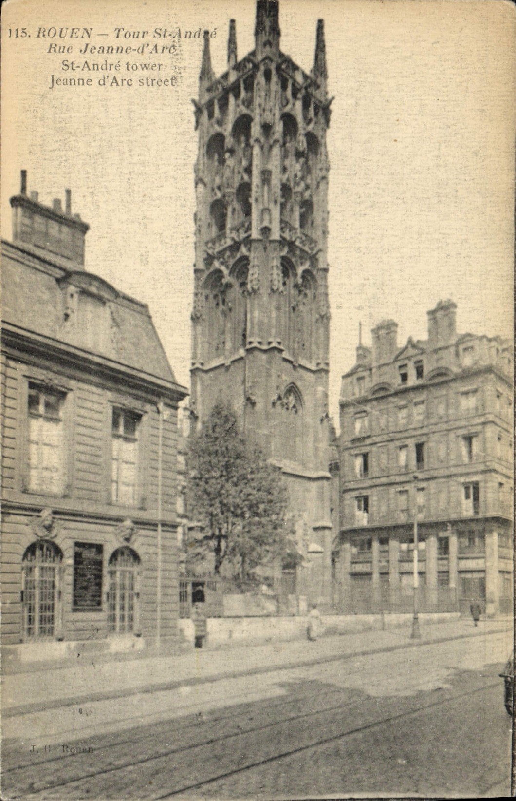 CPA Rouen Tour St Andre Rue Jeanne d'Arc