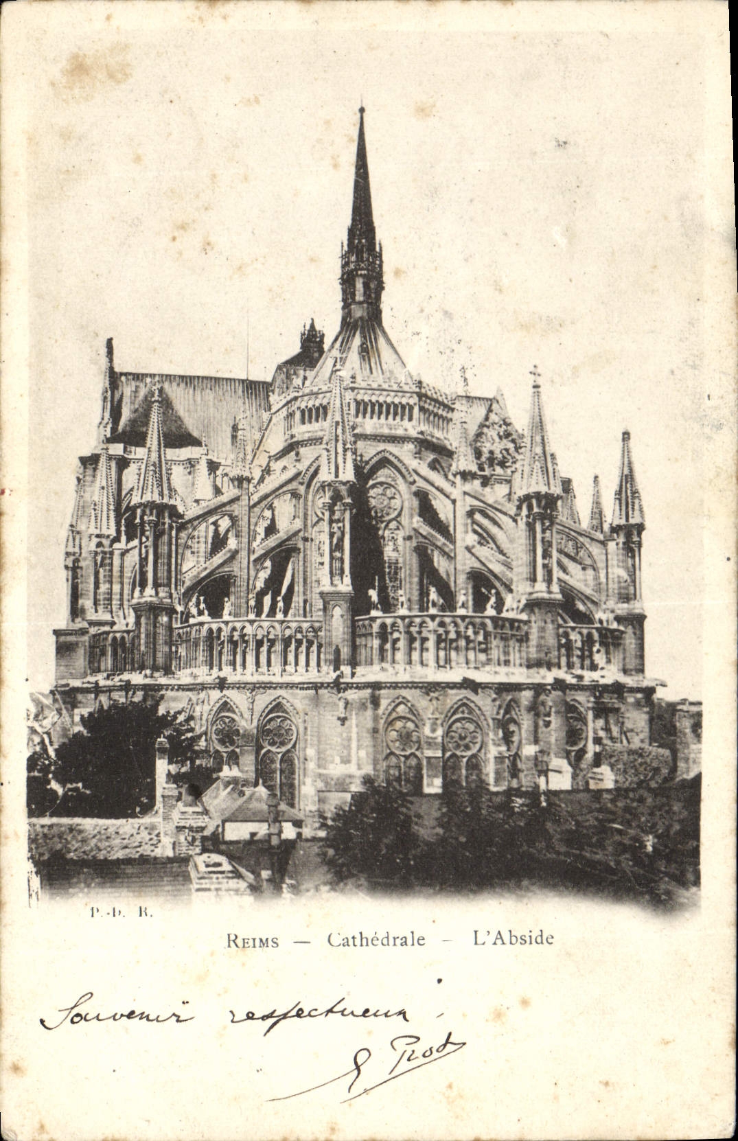 CPA Reims Cathedrale L'Abside