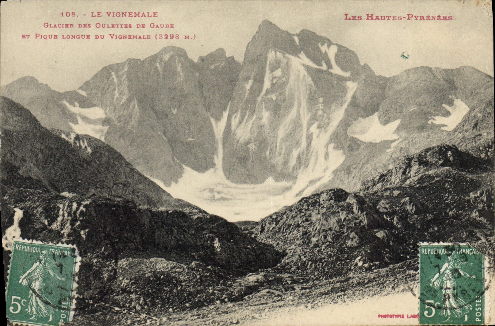 CPA Le Vignemale Glacier des Oulettes de Gaube et Pique Longue du Vignemale