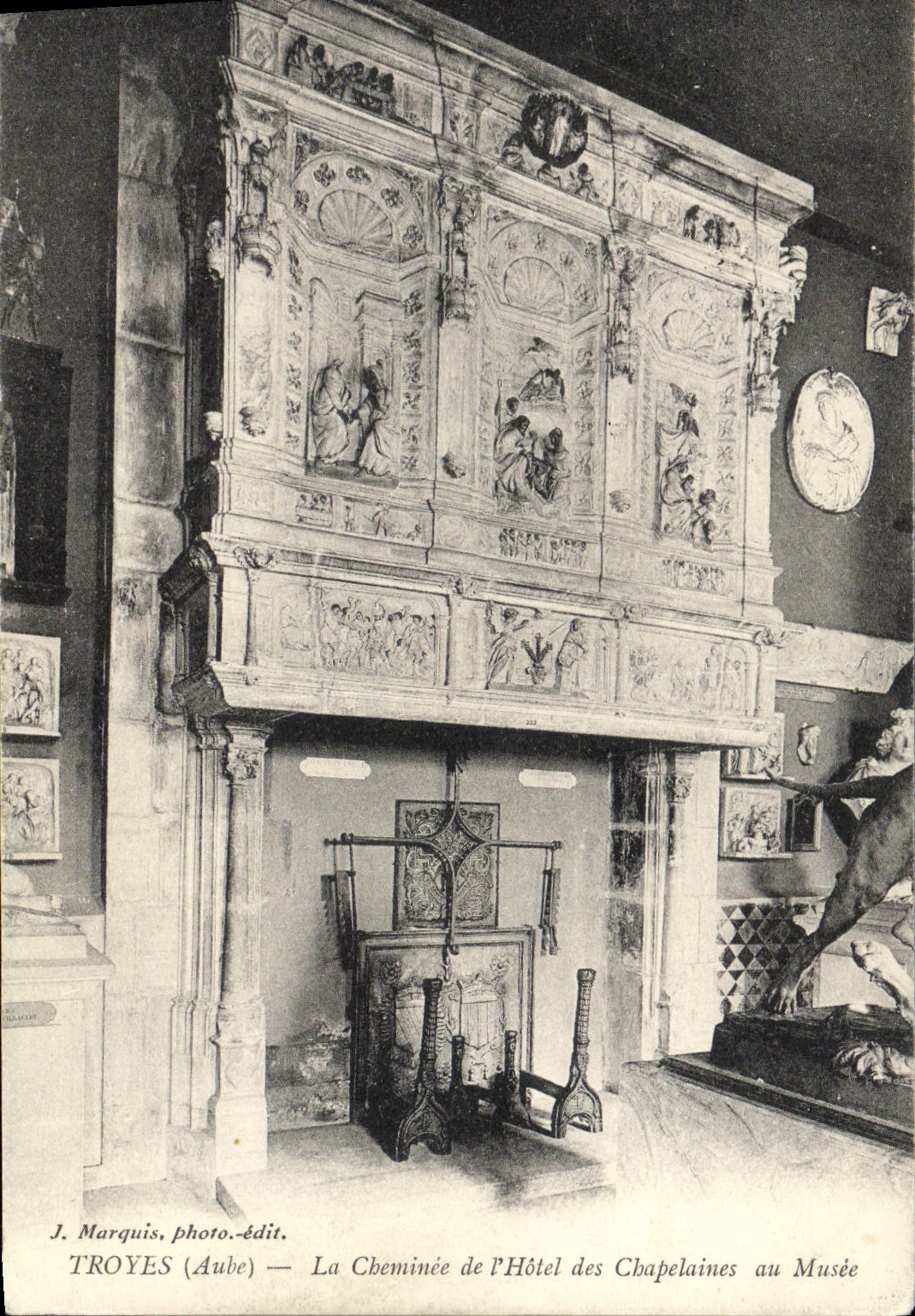 VINTAGE POSTCARD Troyes the Chimney of the Hotel of Chapelaines To the Museum