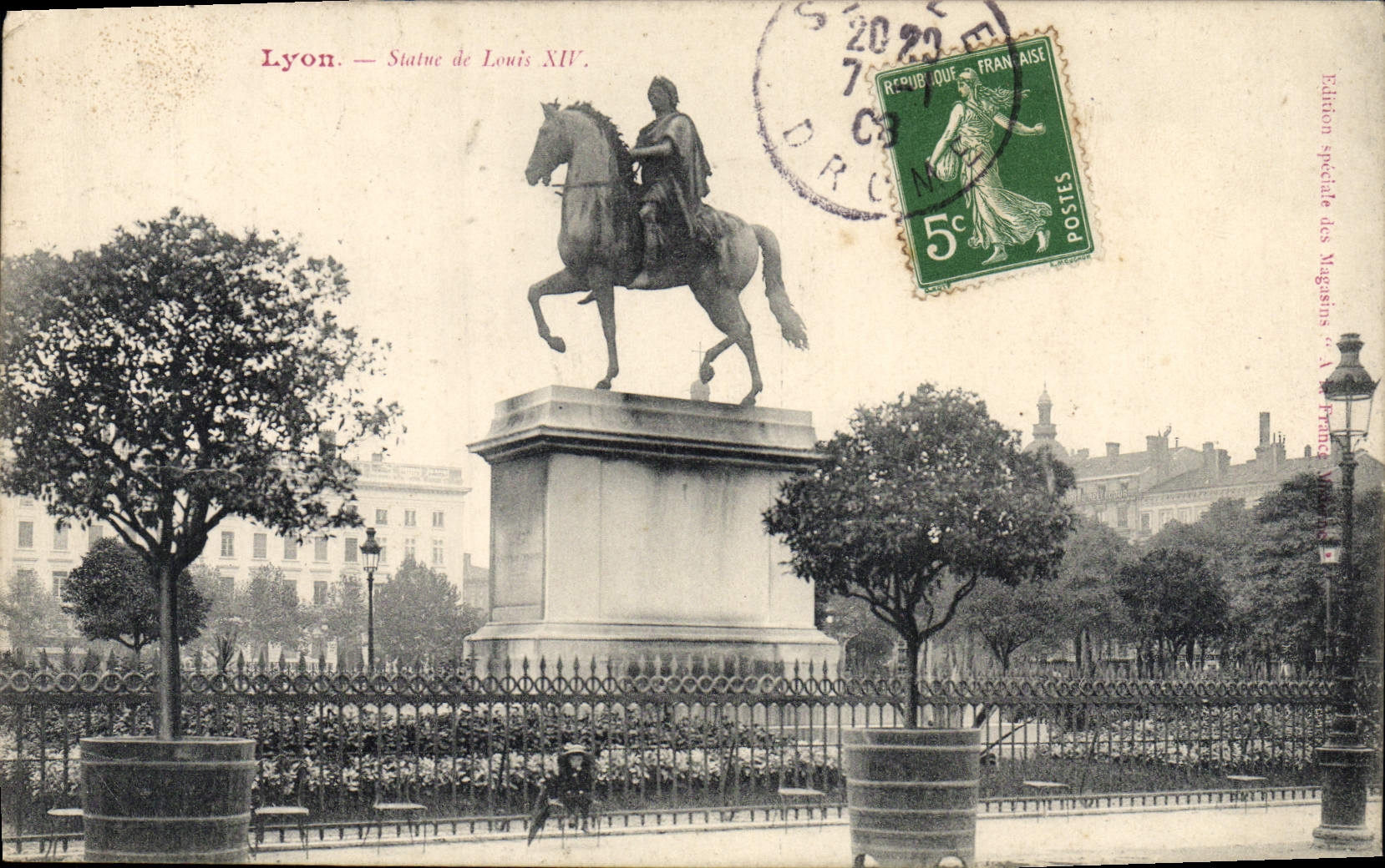 VINTAGE POSTCARD Lyon Rules of Louis XIV