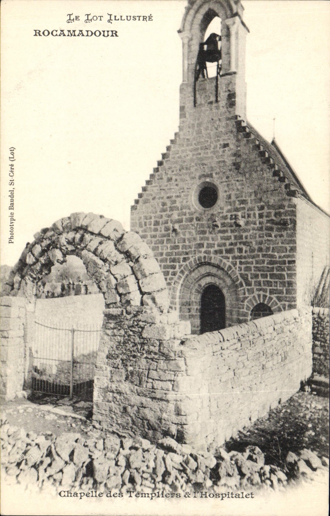 VINTAGE POSTCARD Rocamadour Vault of the templiers of Hospitalet