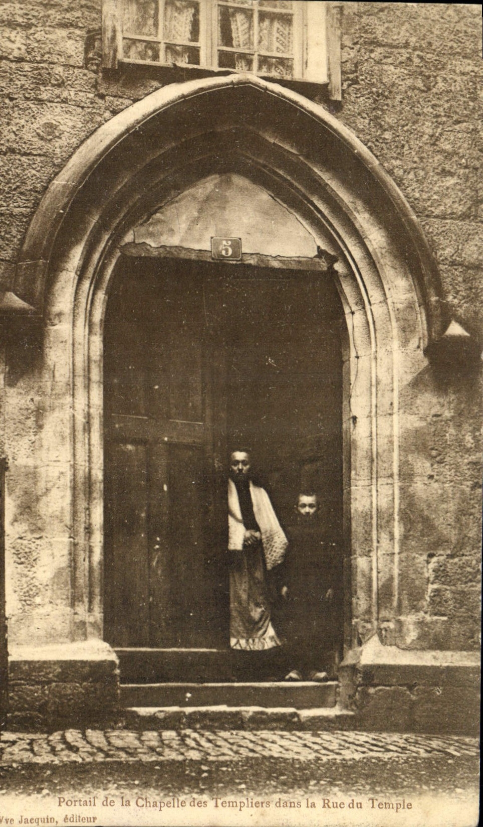 CPA Portail De La Chapelle Des Templiers Dans La Rue Du Temple