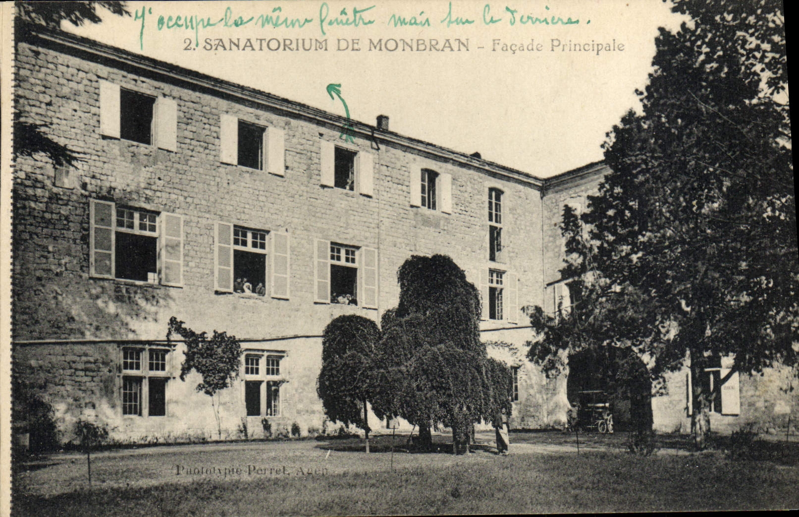 VINTAGE POSTCARD Sanatorium of Monbran principal Frontage