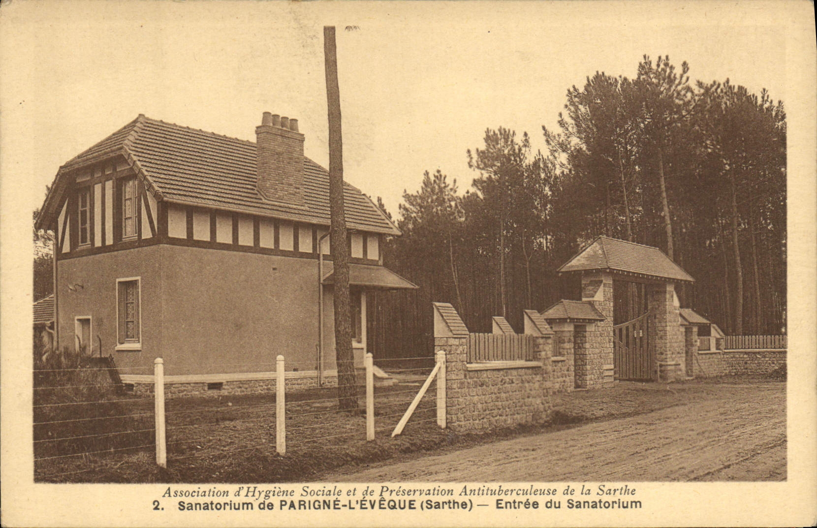 CPA CPA Sanatorium de Parigne L'Eveque entree du CPA Sanatorium 