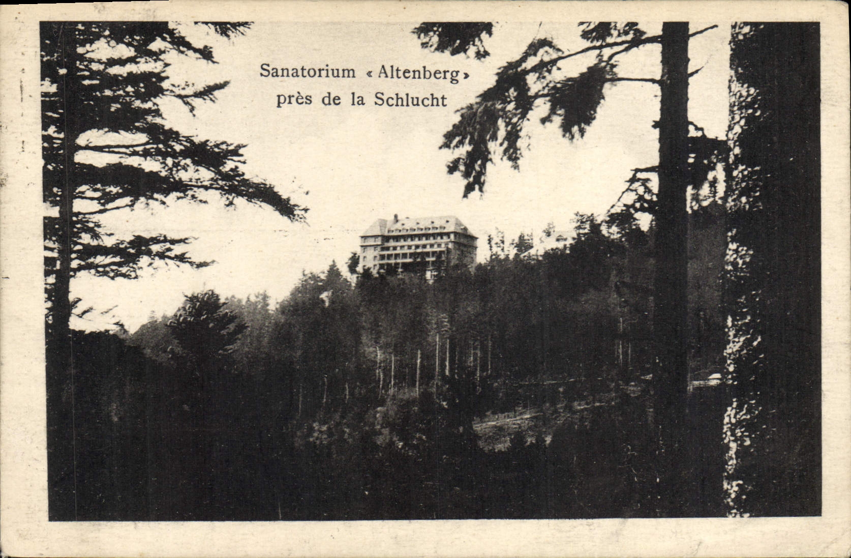 VINTAGE POSTCARD Altenberg Sanatorium close to Schlucht