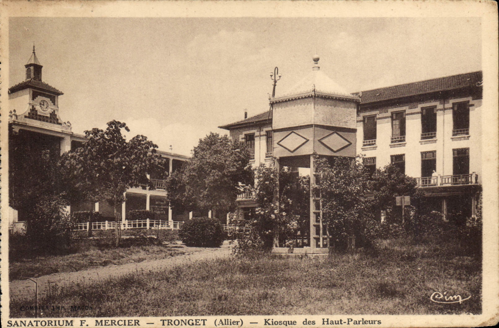 VINTAGE POSTCARD Sanatorium F Draper Tronget Kiosk of High the Speakers
