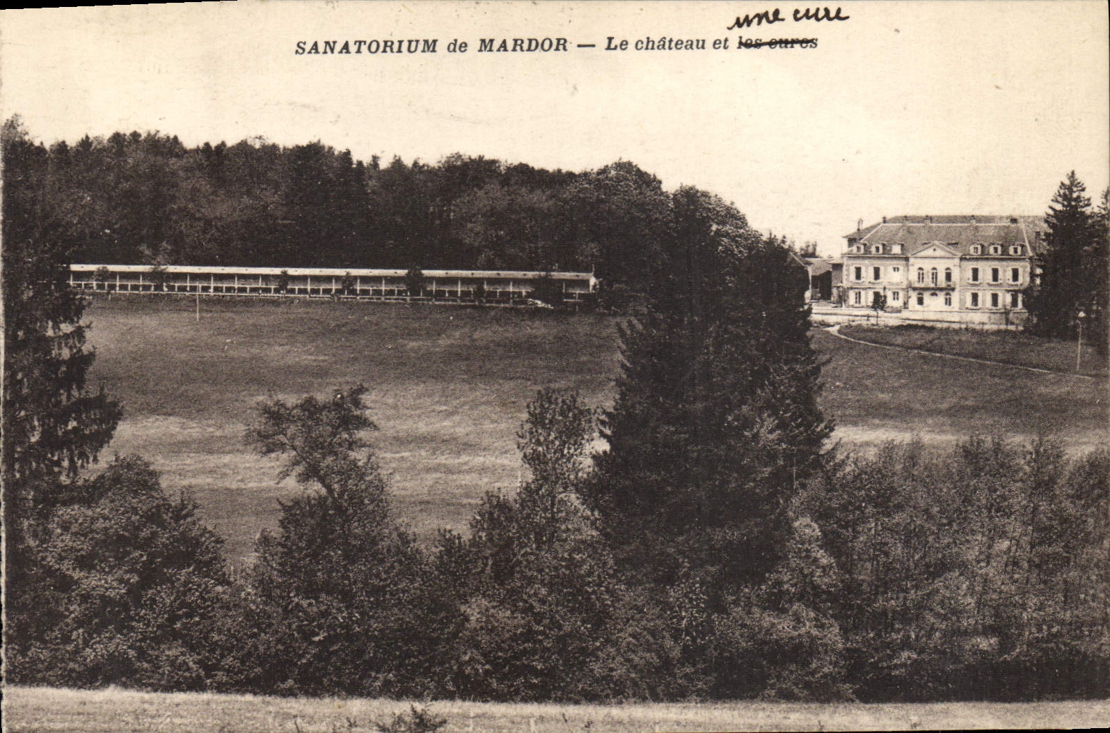 Sanatorio de la POSTAL de la VENDIMIA de Mardor el castillo y las curaciones