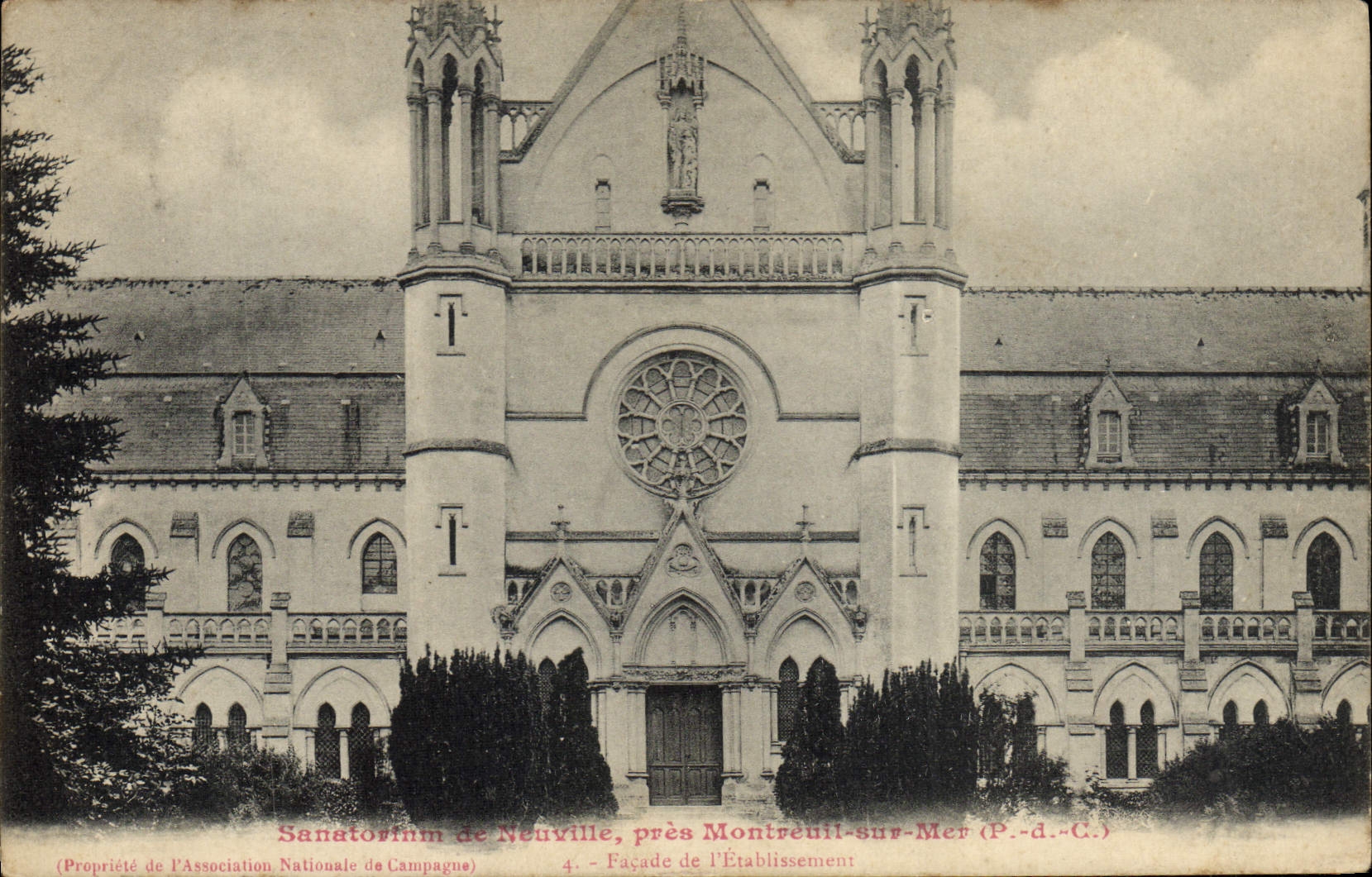 VINTAGE POSTCARD Sanatorium of Neuville close Montreuil on Sea