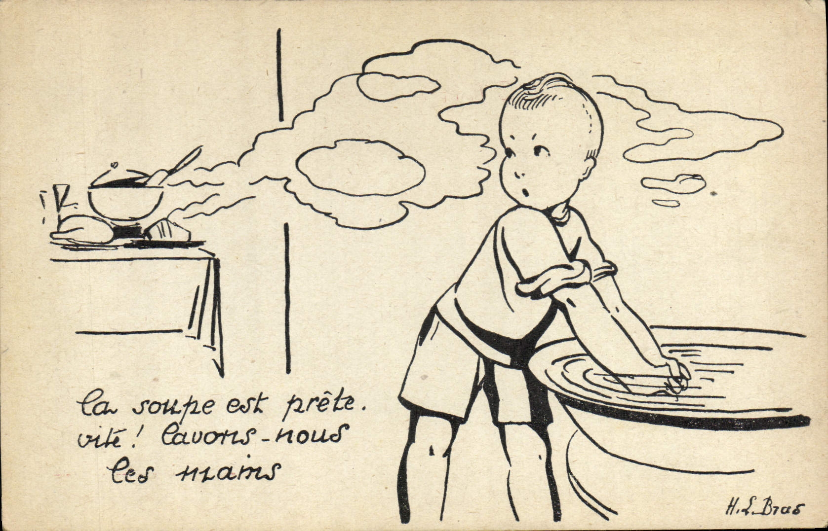 VINTAGE POSTCARD Red Cross Child