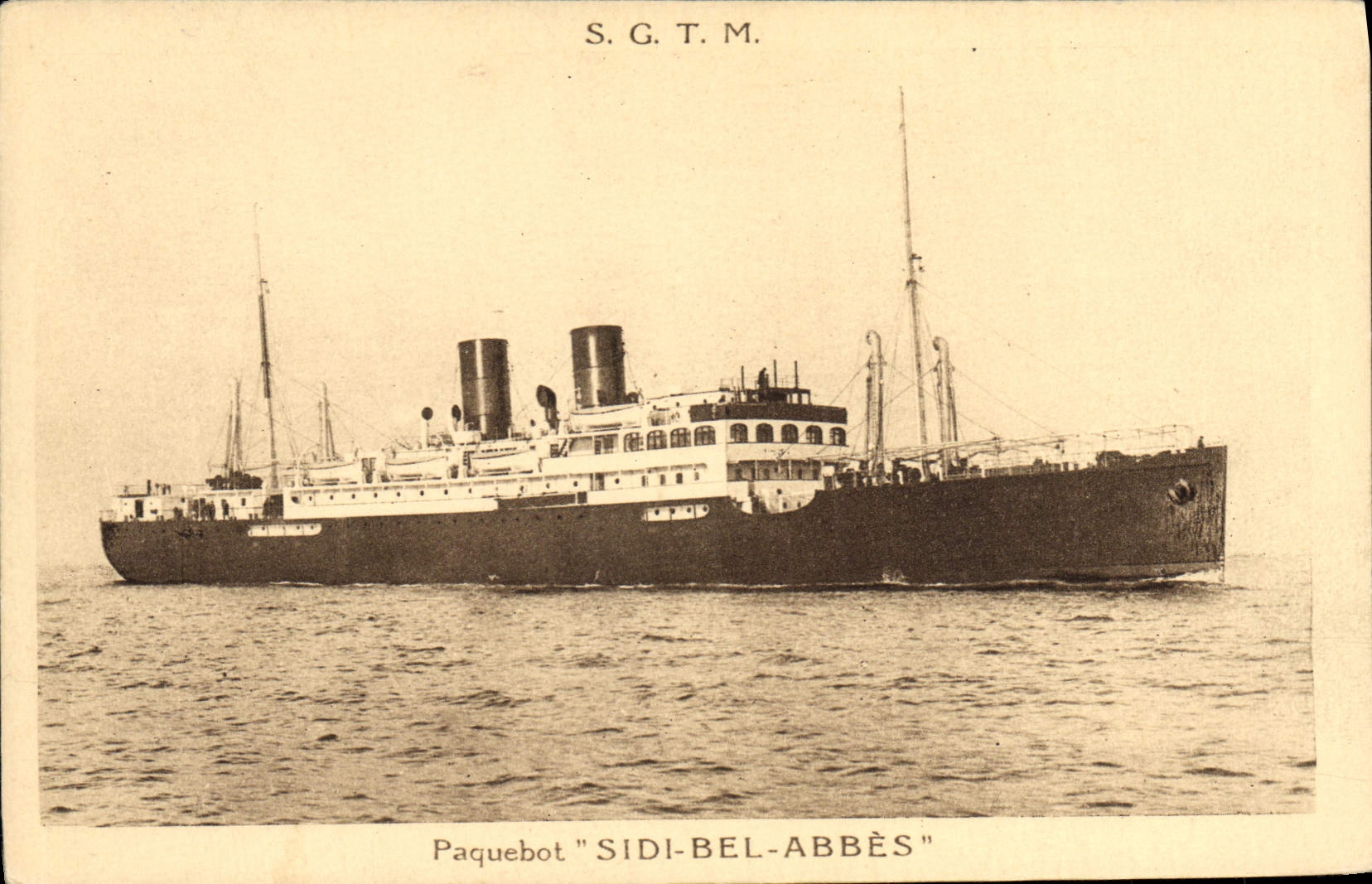 CPA Bateau Paquebot Sidi Bel Abbes