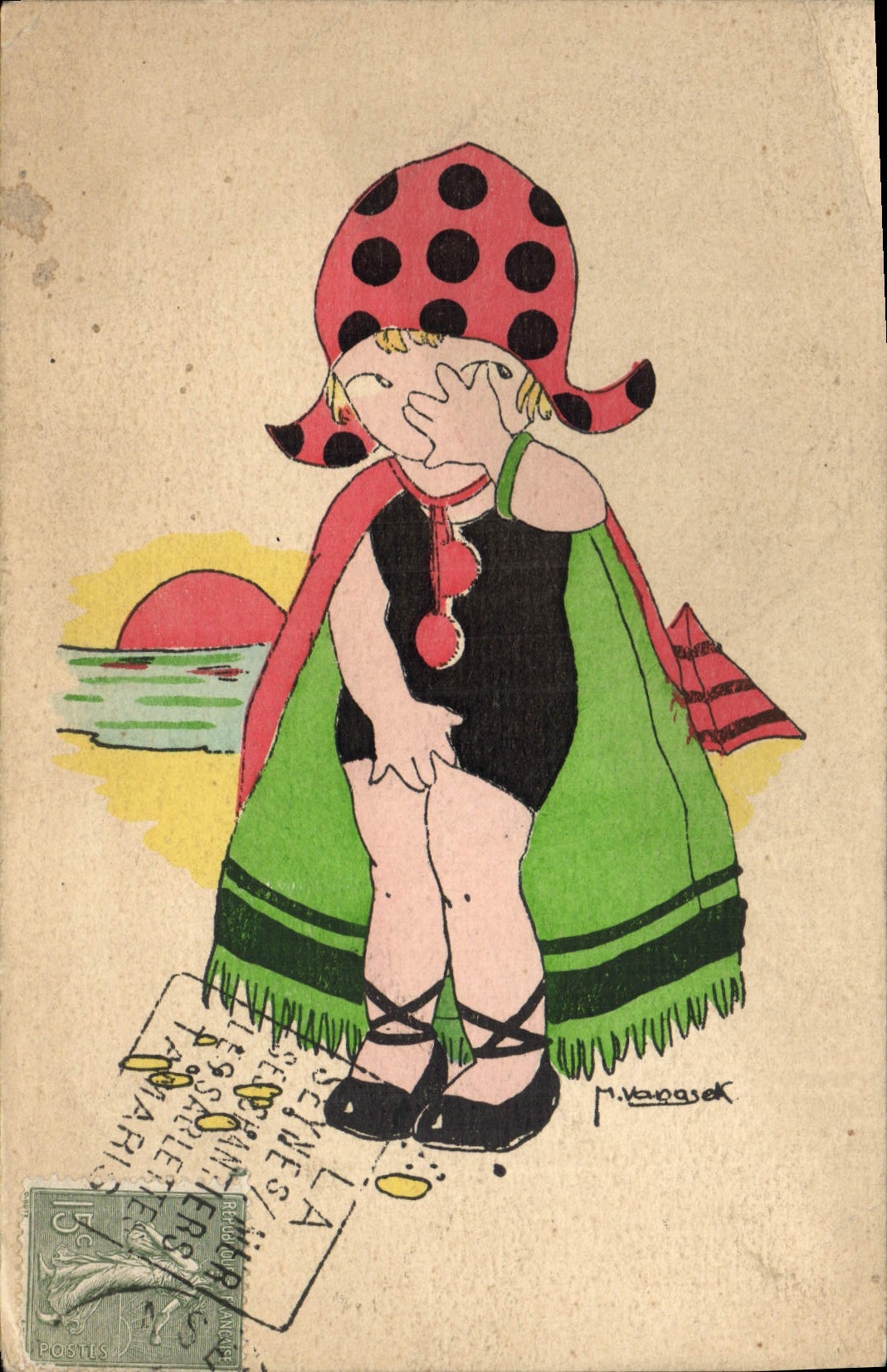 CPA Fantaisie Illustrateur Enfant Vanasek