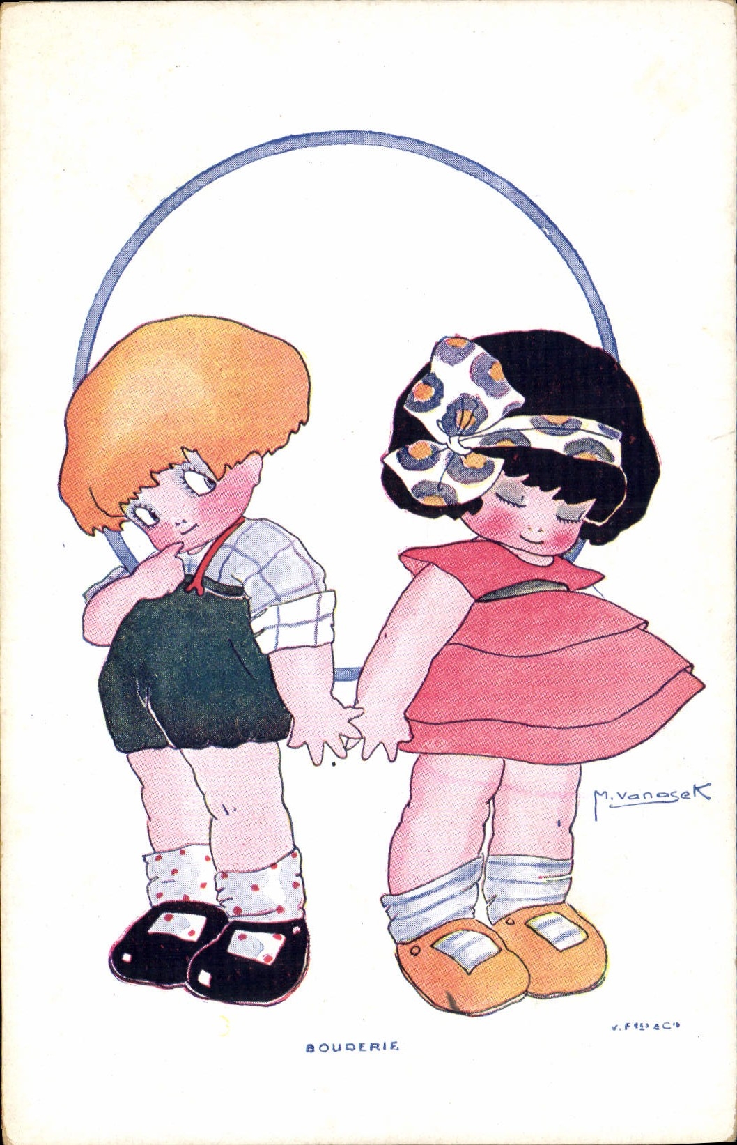 CPA Fantaisie Illustrateur Vanasek Enfants Bouderie