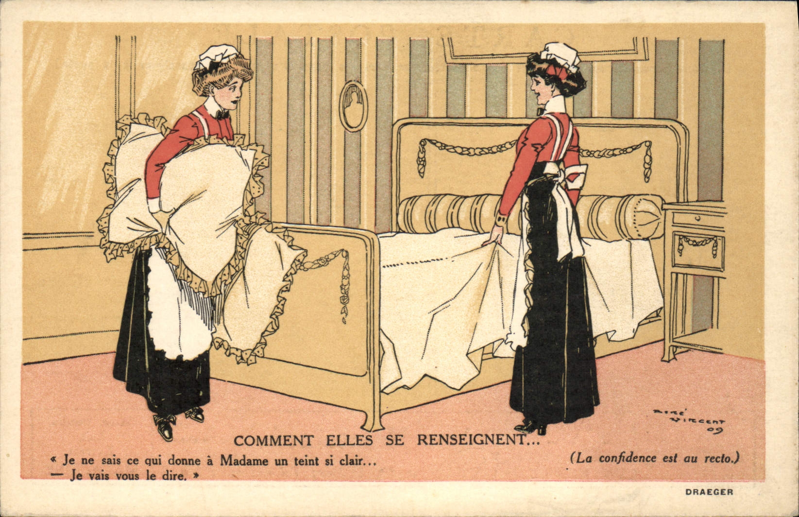 CPA Fantaisie Illustrateur Comment elles se renseignent