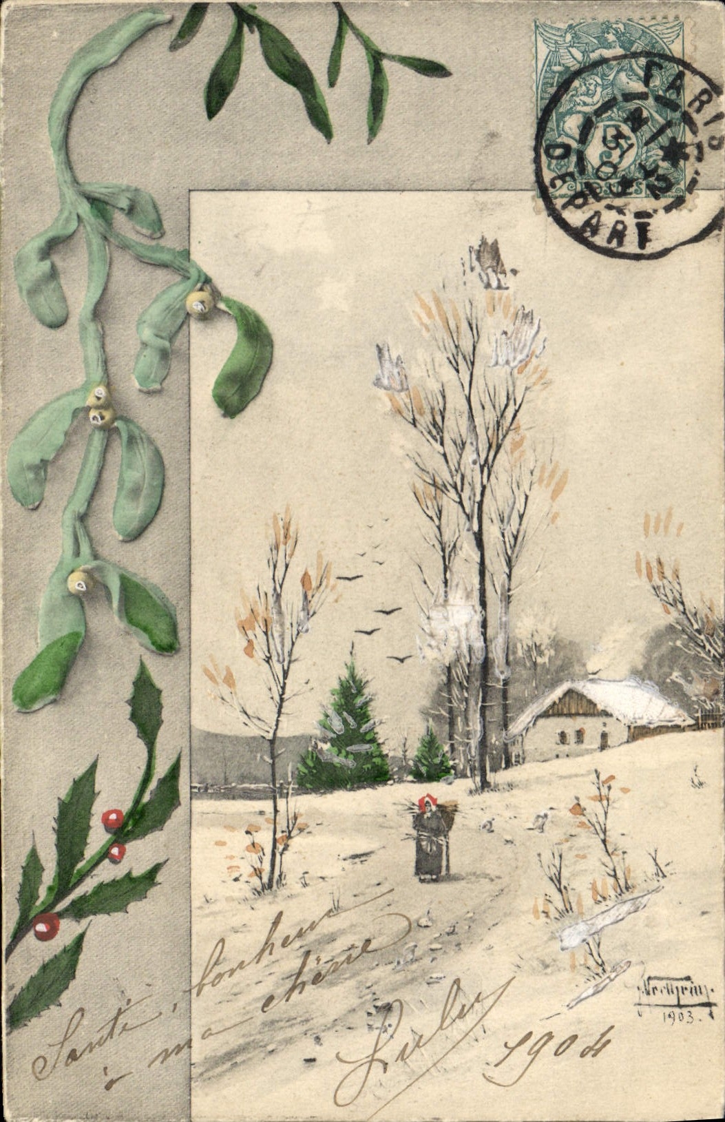 CPA Fantaisie Illustrateur Paysage