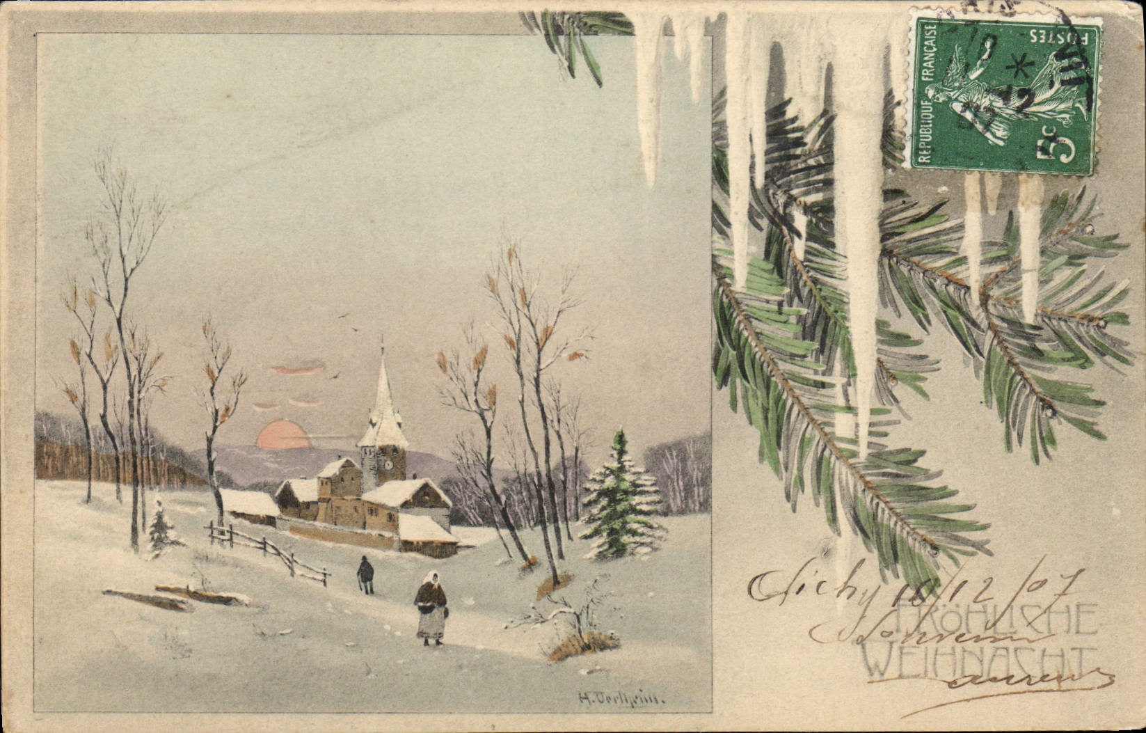 CPA Fantaisie Illustrateur Noel