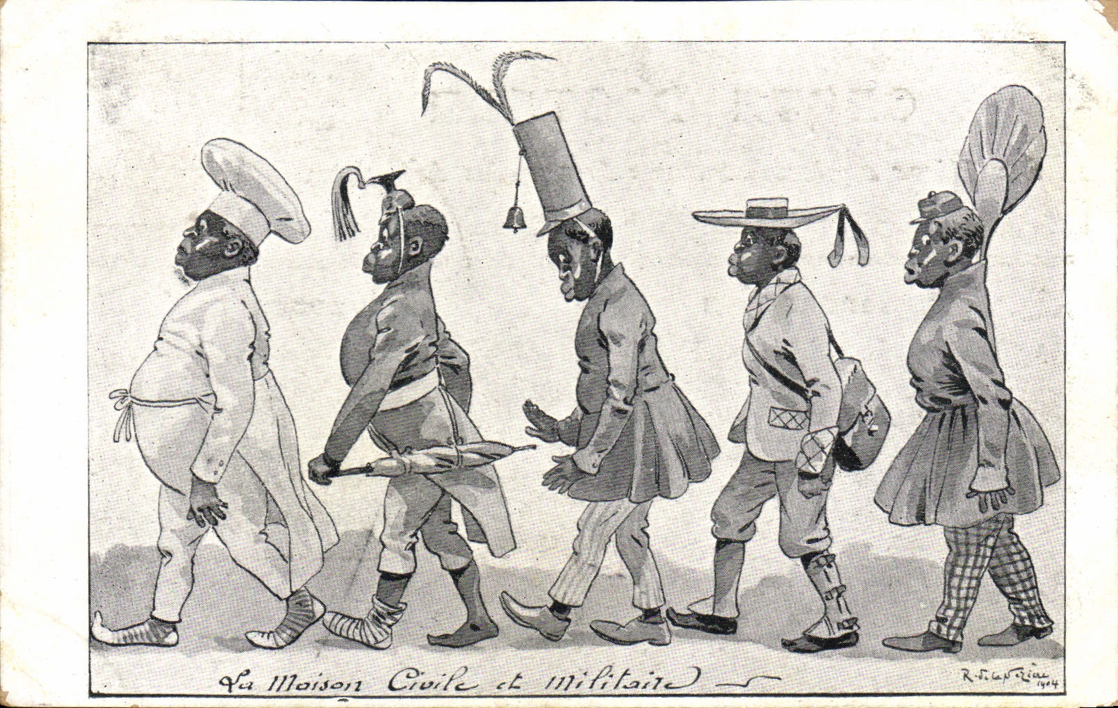 CPA Fantaisie Illustrateur Neziere Negres