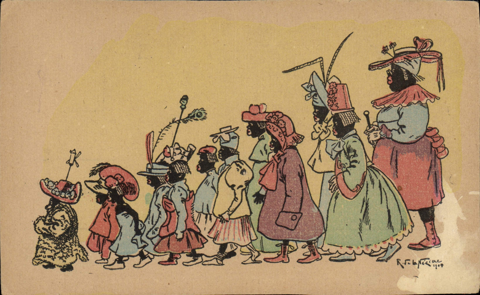 CPA Fantaisie Illustrateur Neziere Negres